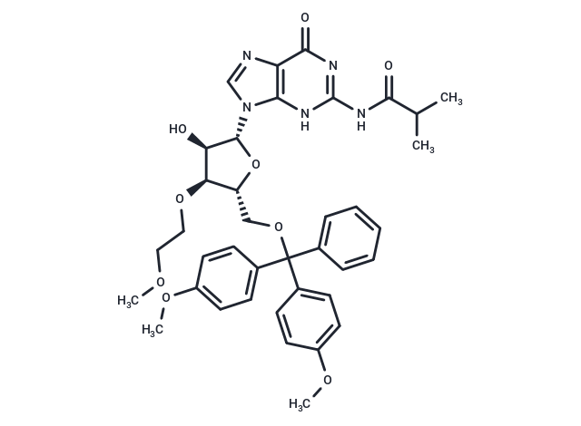 N2-iso-Butyroyl-5’-O-DMT-3’-O-(methoxyethyl)guanosine Chemical Structure