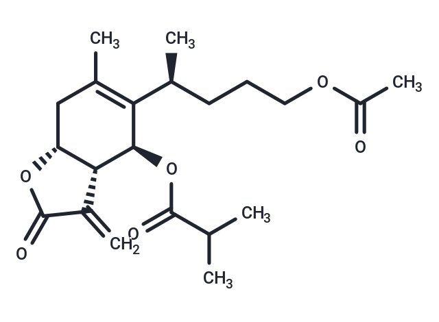 1-O-Acetyl-6-O-isobutyrylbritannilactone Chemical Structure