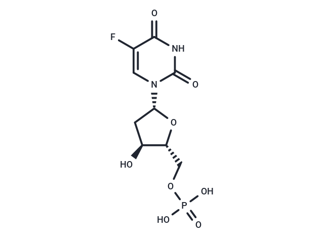2’-Deoxy-5-Fluorouridine 5’-phosphate triethyl ammonium salt Chemical Structure