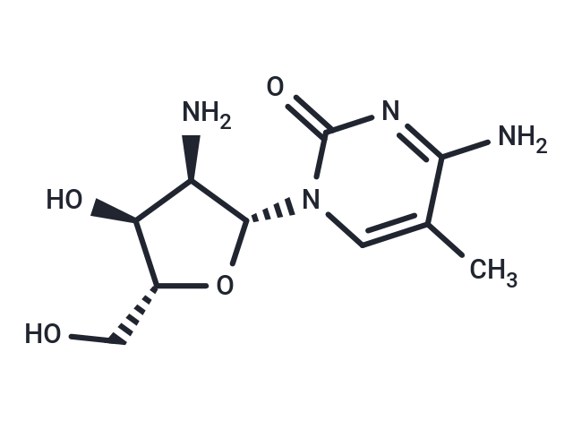 2’-Amino-2’-deoxy-5-methylcytidine Chemical Structure