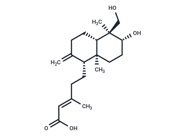 ent-3beta,18-Dihydroxylabda-8(17),13E-dien-15-oic acid Chemical Structure