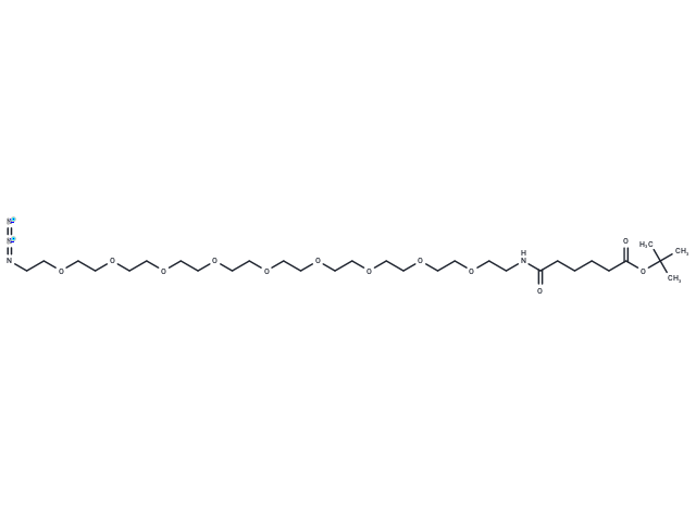 Azide-PEG9-amido-C4-Boc Chemical Structure