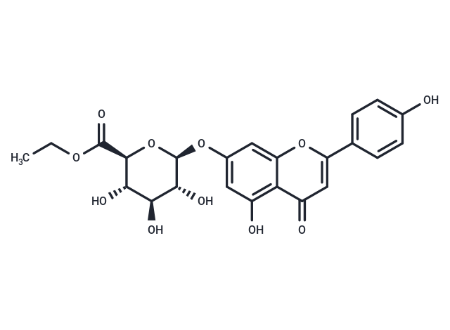 Apigenin-7-O-glucuronide-6'-ethyl ester Chemical Structure