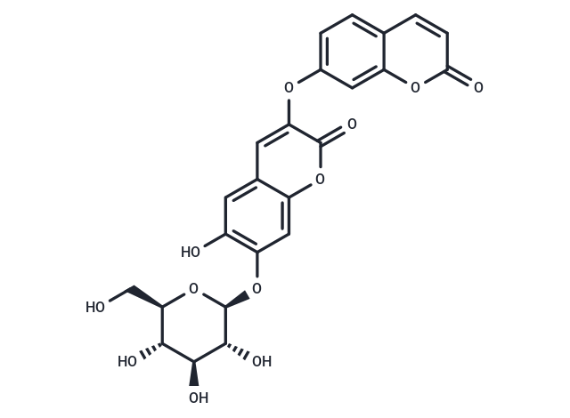 demethyldaphnoretin-7-O-glucoside Chemical Structure