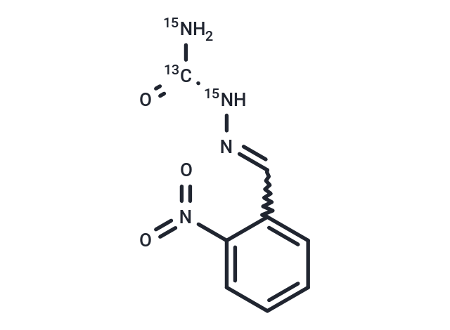 2-Nitrobenzaldehyde semicarbazone 13C,15N2 Chemical Structure