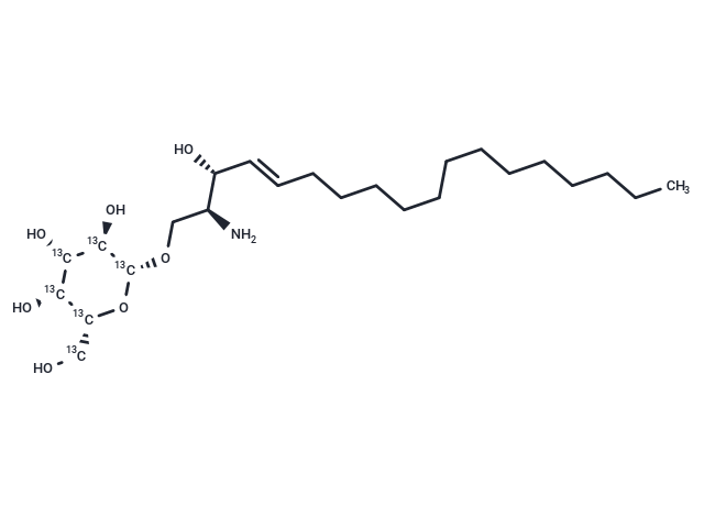 13C6 Glucosylsphingosine (d18:1) Chemical Structure