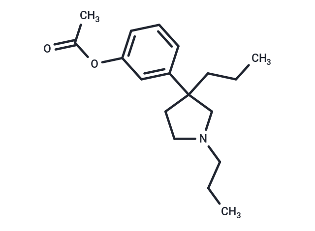 Phenol, m-(1,3-dipropyl-3-pyrrolidinyl)-, acetate Chemical Structure