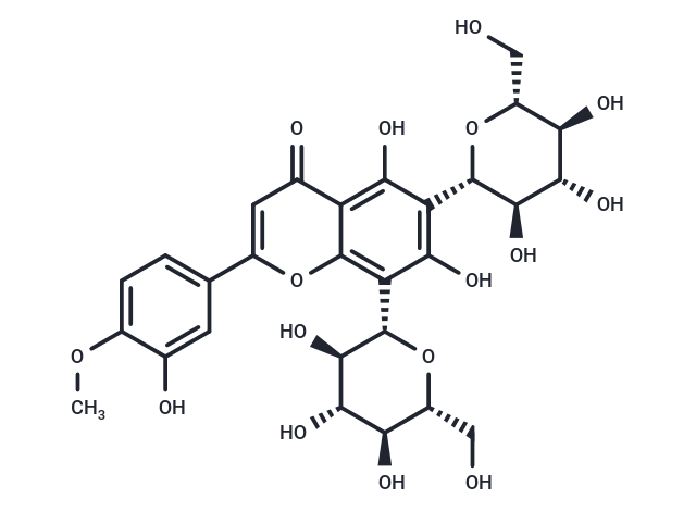 4'-O-Methyllucenin II (Diosmetin 6,8-di-C-glucoside) Chemical Structure