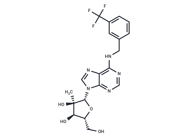 N6-(3-Trifluoromethylbenzyl)-2’-C-methyl adenosine Chemical Structure
