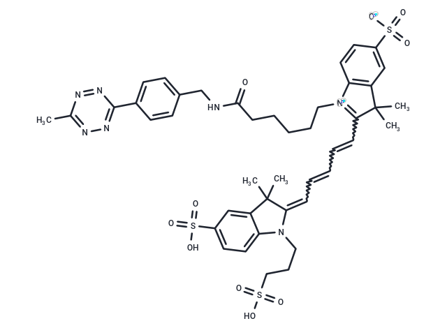 Sulfo-Cy5-Methyltetrazine Chemical Structure