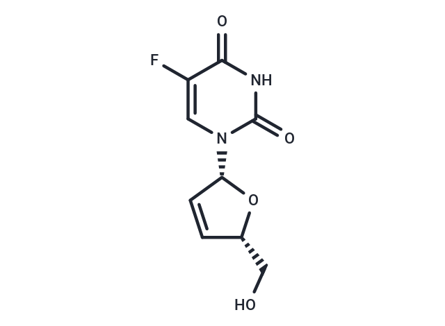 2’,3’-Dideoxy-2’,3’-didehydro-5-fluoro-uridine Chemical Structure