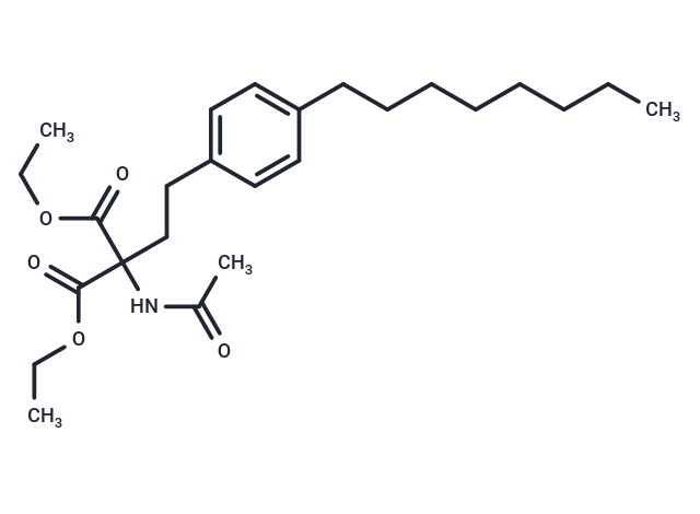 Diethyl 2-acetamido-2-(4-octylphenethyl)malonate Chemical Structure