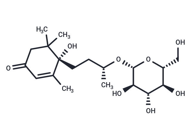 Blumenol B 9-O-glucoside Chemical Structure