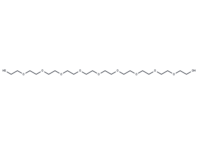 Thiol-PEG10-alcohol Chemical Structure