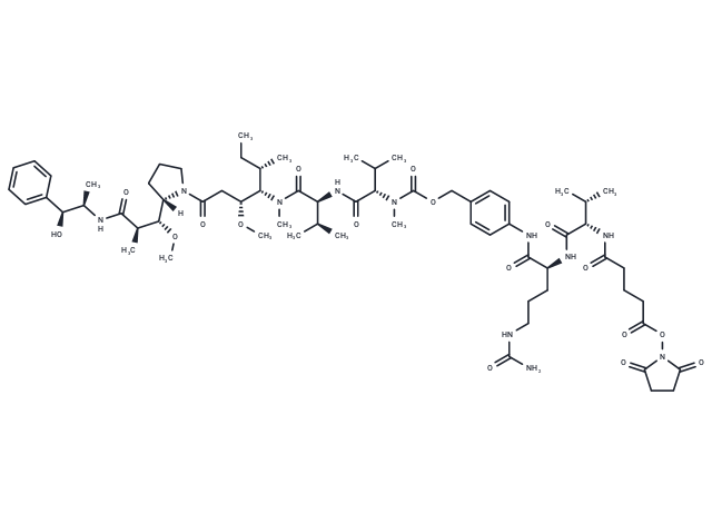 SuO-Glu-Val-Cit-PAB-MMAE Chemical Structure