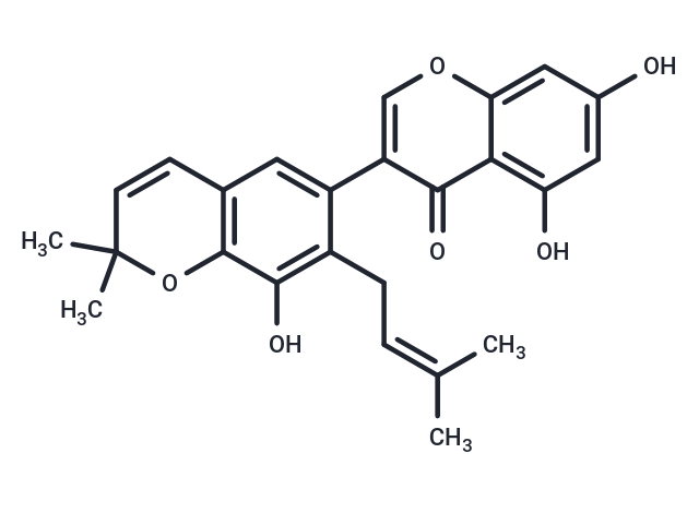 2'-Prenylsemilicoisoflavone B Chemical Structure