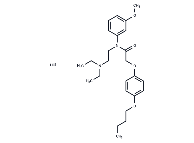 Acetamide, N-(m-anisyl)-2-(p-butoxyphenoxy)-N-(2-(diethylamino)ethyl)-, hydrochloride Chemical Structure