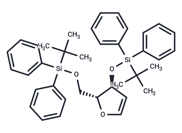 1,4-Anhydro-2-deoxy-3,5-bis-O-(t-butyl diphenylsilyl-D-erythro-pent-1-enitol Chemical Structure