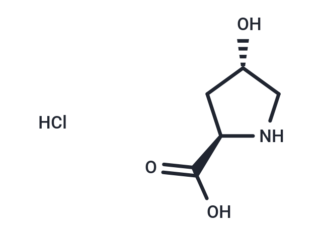 tans-4-Hydroxy-D-proline hydrochloride Chemical Structure