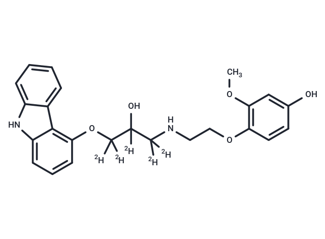 4-Hydroxyphenyl Carvedilol-d5 Chemical Structure