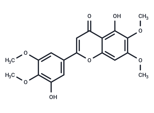 3',5-Dihydroxy-4',5',6,7-tetramethoxyflavone Chemical Structure