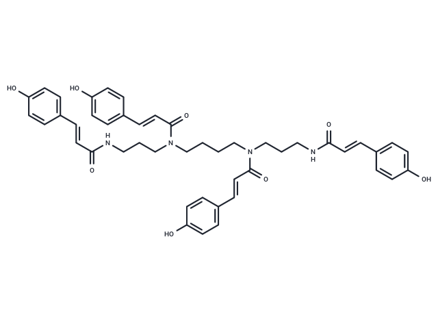 N1,N5,N10,N14-Tetra-trans-p-coumaroylspermine Chemical Structure