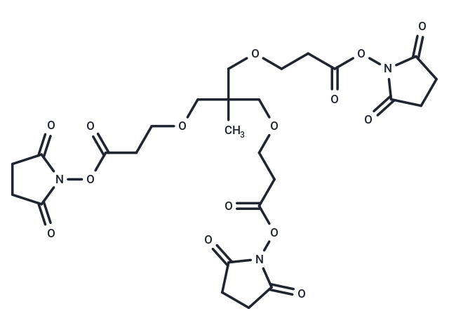 m-C-tri(CH2-PEG1-NHS ester) Chemical Structure