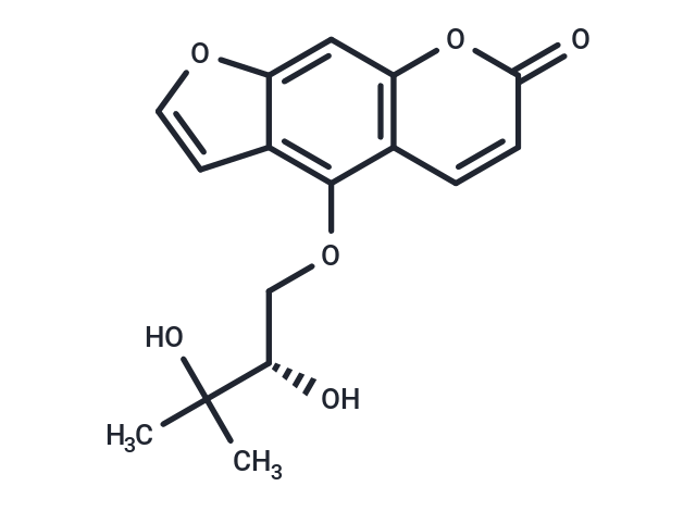 (-)-Oxypeucedanin hydrate Chemical Structure
