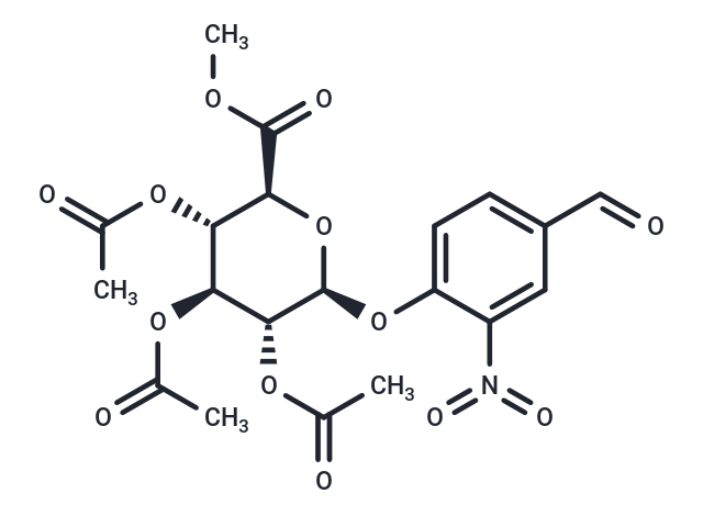Me-triacetyl-β-D-glucopyranuronate-Ph-ald-NO2 Chemical Structure