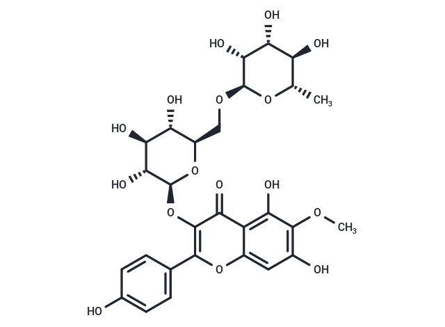 6-Methoxykaempferol 3-O-rutinoside Chemical Structure