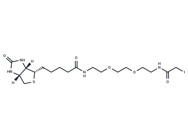 Biotin-PEG2-C2-iodoacetamide Chemical Structure