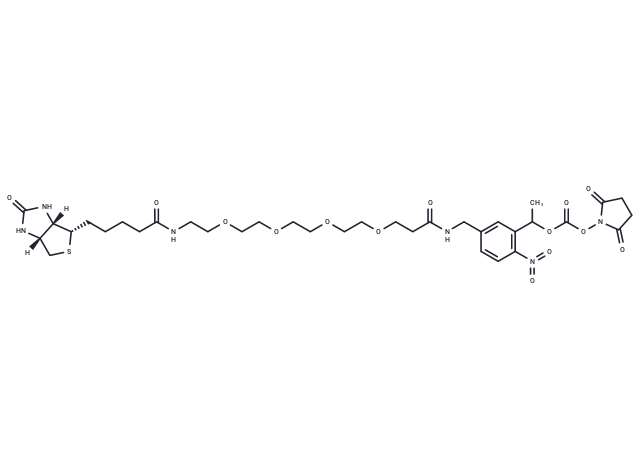 PC-Biotin-PEG4-NHS carbonate Chemical Structure