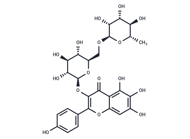 5,6,7,4'-Tetrahydroxyflavonol 3-O-rutinoside Chemical Structure