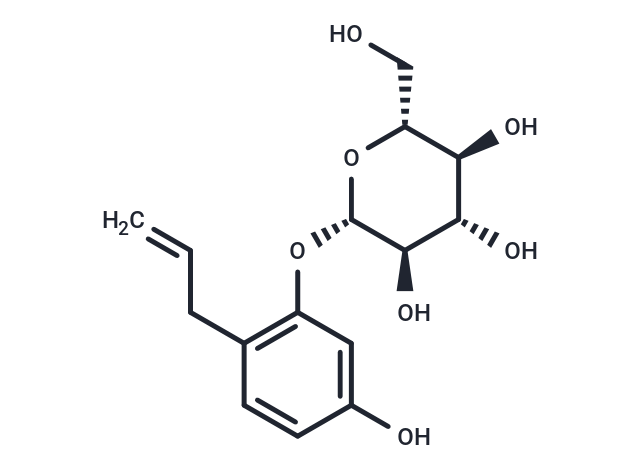 2, 4-Dihydroxy-allylbenzene-2-O-β-D-glucopyranoside Chemical Structure