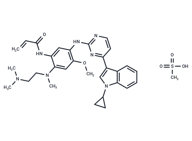 Almonertinib mesylate Chemical Structure