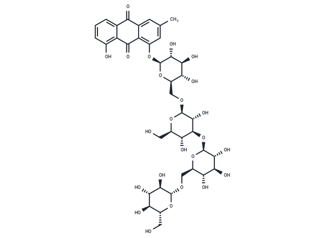 Chrysophanol tetraglucoside Chemical Structure