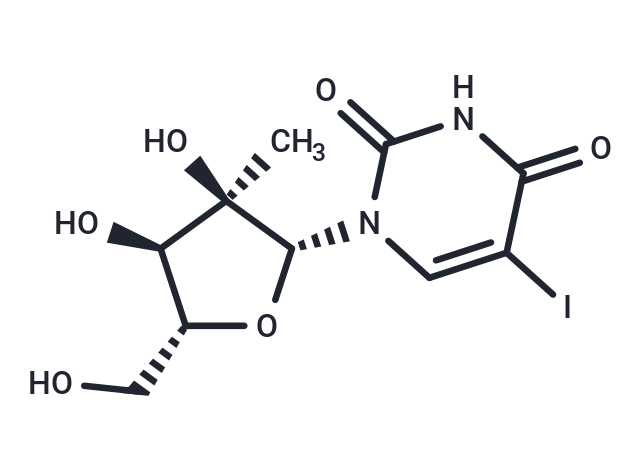 5-Iodo-2’-C-methyl uridine Chemical Structure