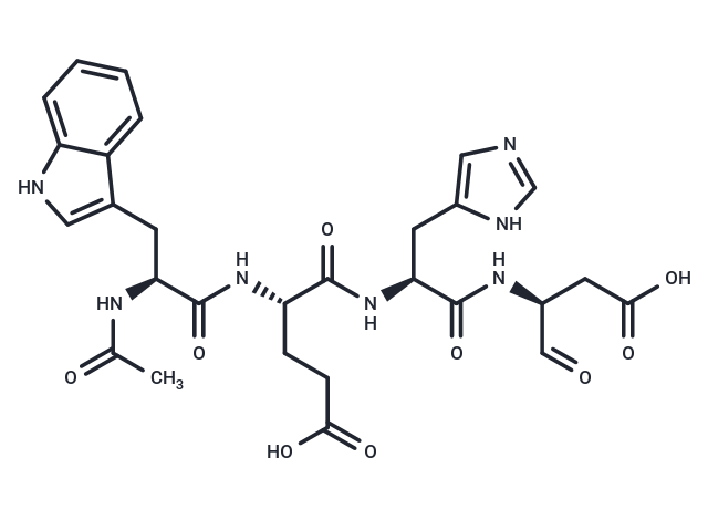 Ac-Trp-Glu-His-Asp-Aldehyde Chemical Structure