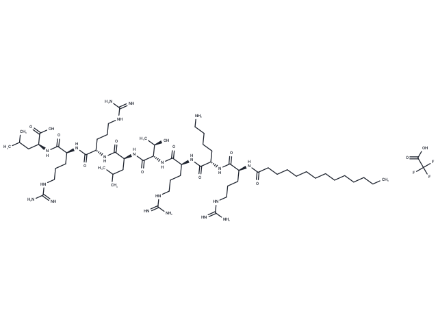 EGFR Peptide (human, mouse) (myristoylated) TFA Chemical Structure