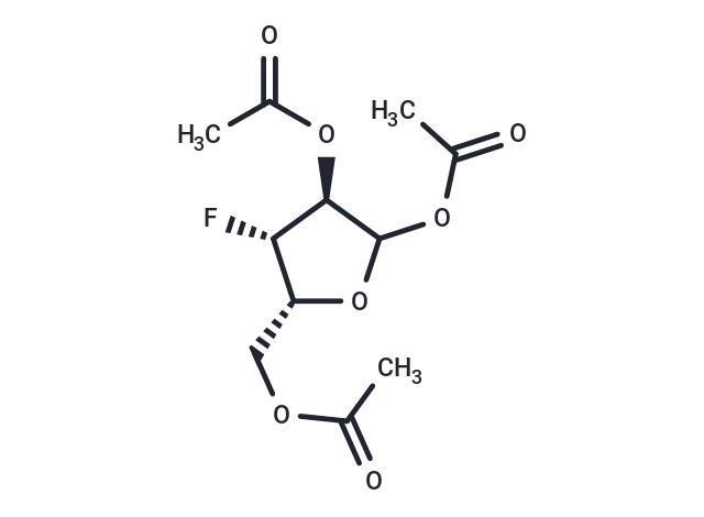 3-Deoxy-3-fluoro-1,2,5-tri-O-acetyl-D-xylofuranose Chemical Structure