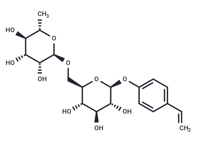 Vinylphenol, O-[L-Rhamnopyranosyl-(1-6)-?-D-glucop Chemical Structure