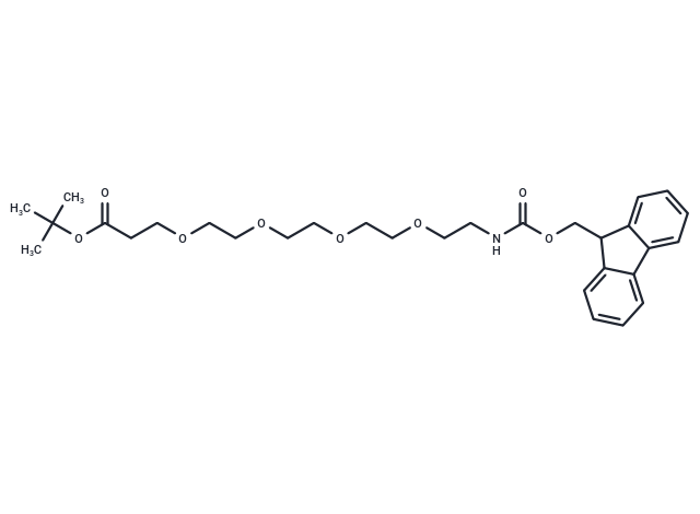 FmocNH-PEG4-t-butyl ester Chemical Structure