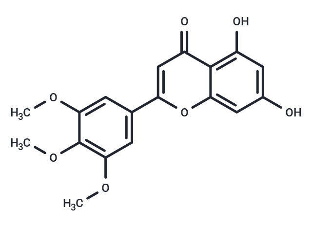 5,7-Dihydroxy-3',4',5'-trimethoxyflavone Chemical Structure