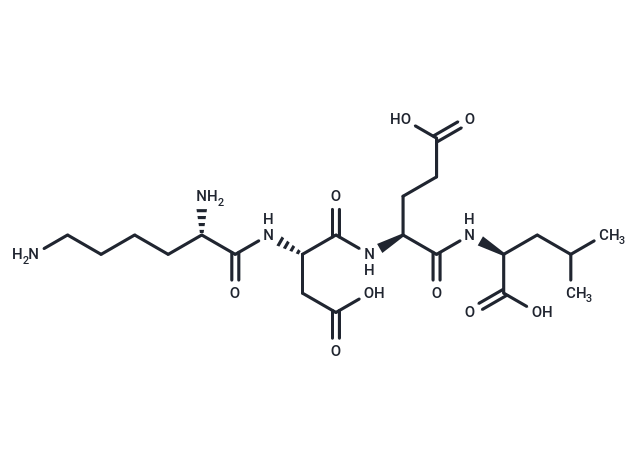 Lysyl-aspartyl-glutamyl-leucine Chemical Structure