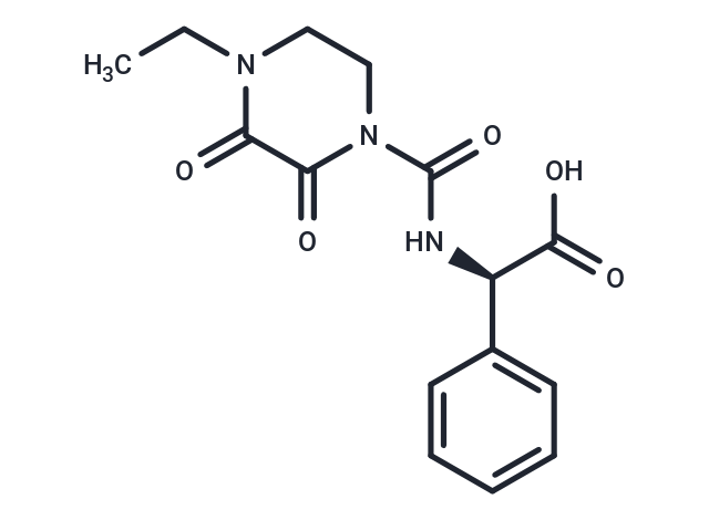 (R)-2-(4-Ethyl-2,3-dioxopiperazine-1-carboxamido)-2-phenylacetic acid Chemical Structure