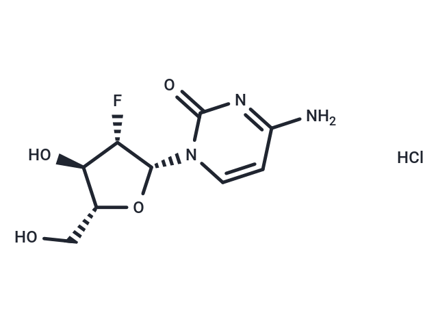 TargetMol Chemical Structure 2’-Deoxy-2’-fluoro-β-D-arabinocytidine hydrochloride