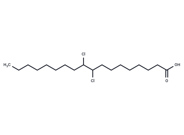 9,10-Dichlorostearic acid Chemical Structure
