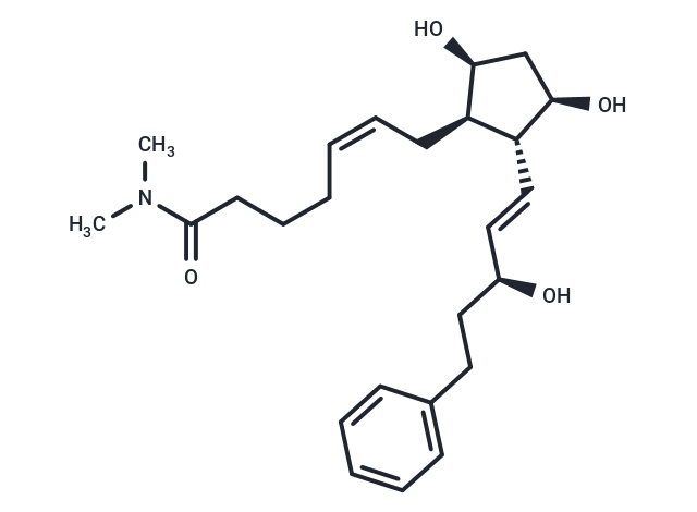 17-phenyl trinor Prostaglandin F2α dimethyl amide Chemical Structure