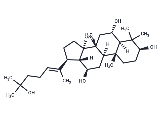 3β,6α,12β-Dammar-E-20(22)-ene-3,6,12,25-tetraol Chemical Structure