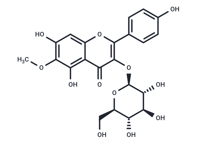 6-Methoxykaempferol 3-O-glucoside Chemical Structure